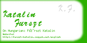 katalin furszt business card